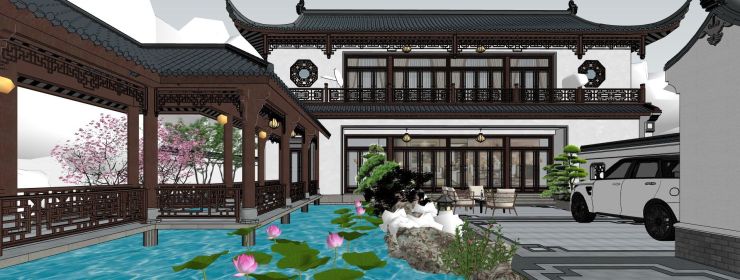 中式庭院建筑設(shè)計模型