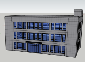 #辦公建筑透視#森林中的現(xiàn)代玻璃建筑