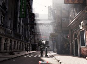 Enscap渲染練習(xí)——港式廢墟街道