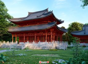lu10古建大殿效果參數(shù)分享