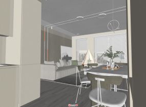 室內(nèi)公寓場景SU模型分享
