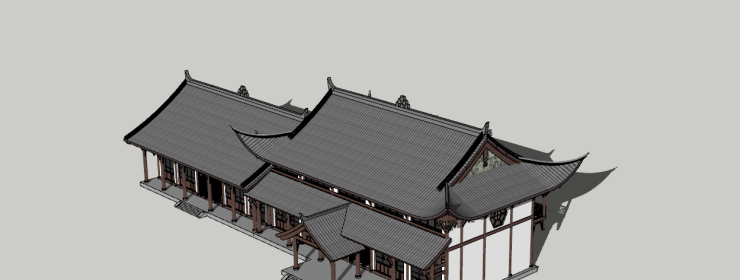 原創(chuàng)精細川東民居穿斗結(jié)構(gòu)模型（可做商業(yè)）奉送，請各...
