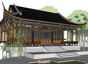 西蜀明清民間風(fēng)格歇山卷棚頂