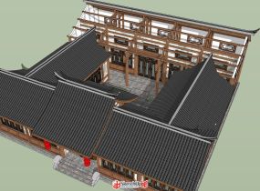 川東民居之四水歸堂（四合院）穿斗結構。絕對原創(chuàng)