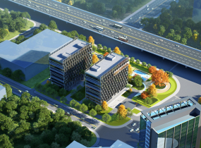 #辦公建筑透視#現(xiàn)代化建筑群及周邊綠化航拍