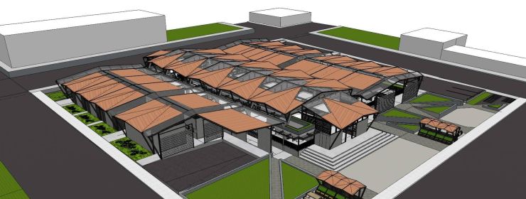 花鳥菜市場規(guī)劃設(shè)計模型