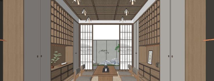 日式客廳茶室設計