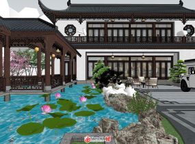中式庭院建筑設(shè)計(jì)模型