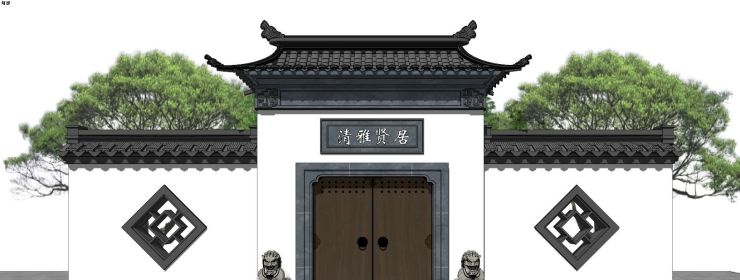 [合集]中式院子大門圍墻