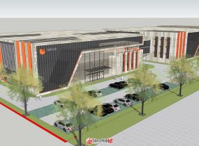 鄭州現(xiàn)代工廠建筑設(shè)計(jì)SU模型下載
