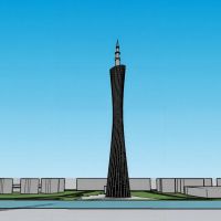 【建?！壳€放樣建模廣州塔SU教程