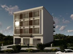 #商業(yè)建筑透視#現(xiàn)代多層建筑及周邊環(huán)境