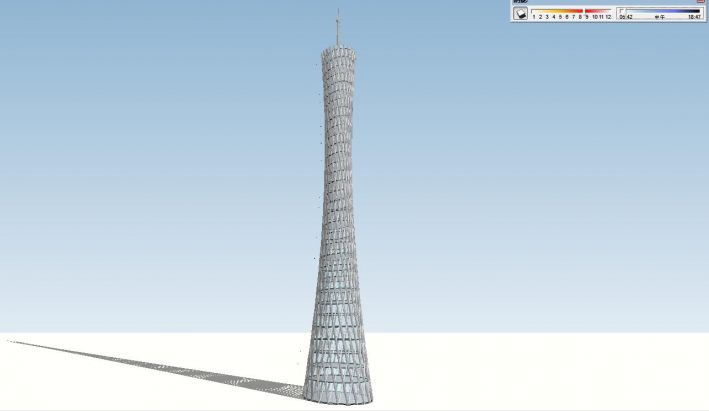 簡單方法SU建模廣州小蠻腰