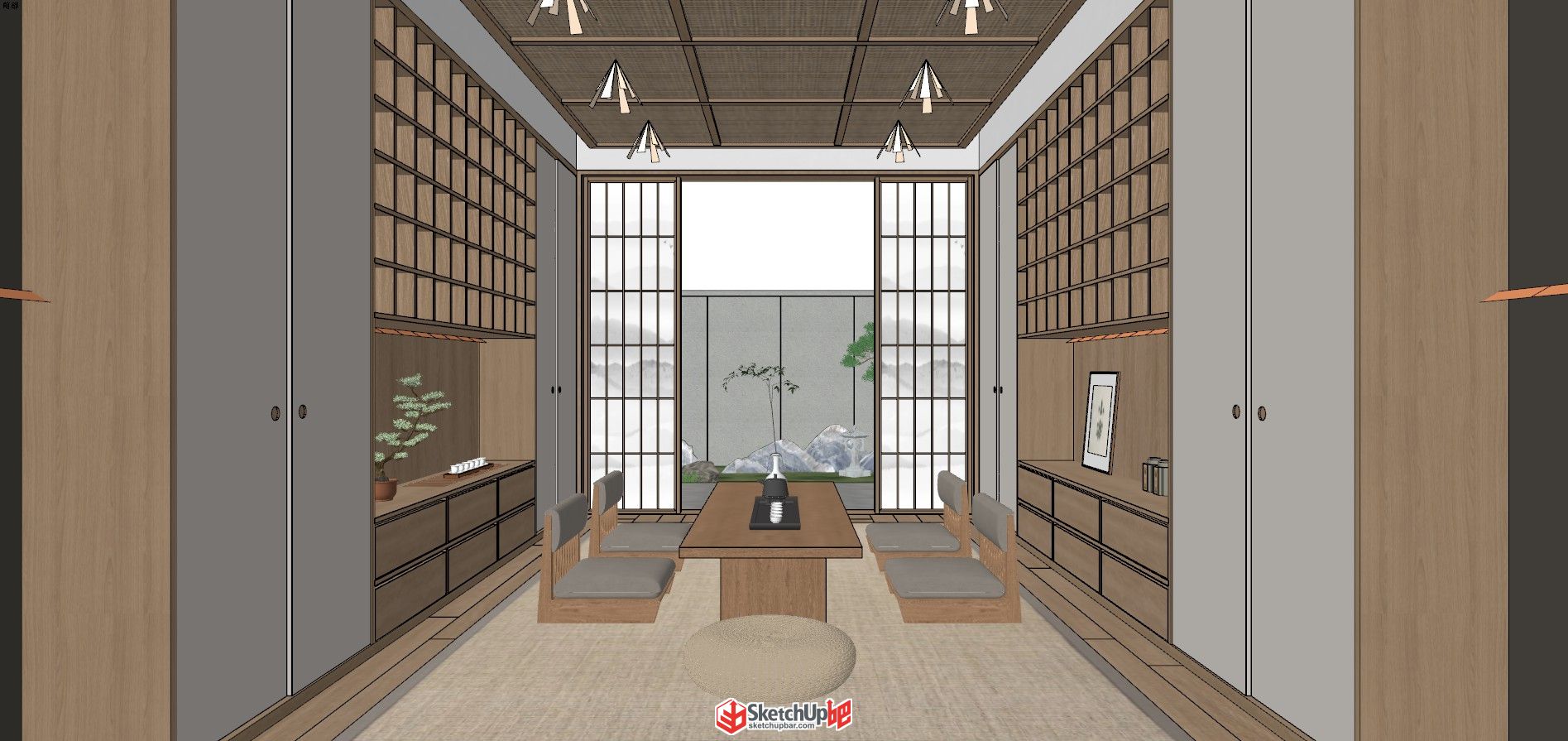 日式客廳茶室設(shè)計(jì)
