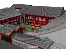某傳統(tǒng)四合院模型意向圖-7
