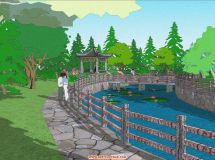 霸氣側漏的觀音主景雕塑-6