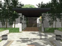 項(xiàng)目示范區(qū) 廊架 入戶 門頭 景墻-10