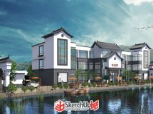 一個(gè)員工宿舍改造成徽派風(fēng)格酒店客房-2