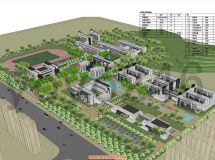 SU全程設(shè)計(jì)之中學(xué)校園建筑規(guī)劃設(shè)計(jì)-8