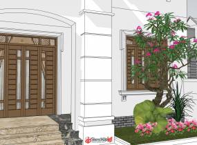 分享歐式別墅建筑SketchUp模型-6
