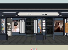 一個(gè)理發(fā)店面，模型有點(diǎn)大傳不上去-6