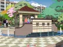 小區(qū)內(nèi)景觀（原創(chuàng)）植物造景-4