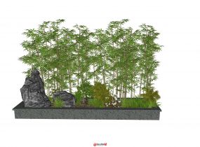 中式竹景小品-1