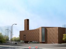 一個(gè)教堂建筑，附模型-4
