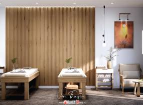 SPA休閑水療按摩室內(nèi)模型，帶Enscape燈光可直接渲染-13