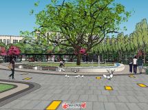 企業(yè) 辦公樓 廣場(chǎng) 庭院 綠化 景觀 設(shè)計(jì)-7