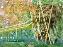 “枝端之憩”——四川某市植物園內(nèi)架空廊架單體設(shè)計(jì)-1