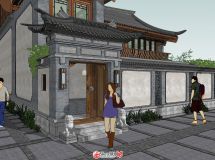 四開(kāi)間院子-5