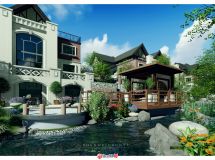 一個小型別墅庭院景觀方案-5