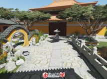 浙江舟山接待寺LUMION動(dòng)畫(huà)！以前的作品，請(qǐng)大家觀賞。-1