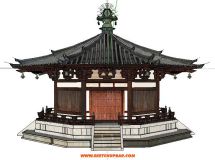 唐風(fēng)建筑法隆寺夢殿-2