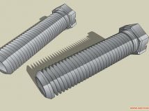 螺釘精細(xì)建模加渲染-5