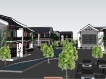 最近建的商業(yè)街模型，求建議！-3