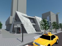 分享一個(gè)SU模型 石仝咖啡館——大二建筑設(shè)計(jì)作業(yè)-6