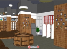 木質(zhì)書店室內(nèi)-1