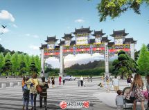 牌樓的效果圖模型，水壩模型奉上-4