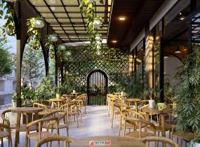 現(xiàn)代生態(tài)咖啡廳模型-12