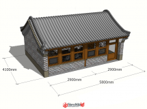 一間仿古的建筑會議室-5