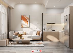 一個現(xiàn)代風(fēng)小清新客廳起居室-9