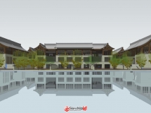 仿宋中式合院酒店-15