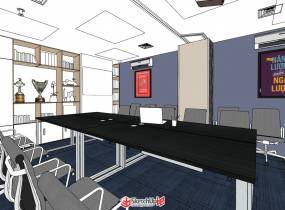 公司小型會議室的室內(nèi)SketchUp模型分享-8