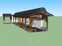 古建亭子 長廊-1