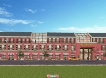 工業(yè)廠房改造為現(xiàn)代步行街建筑方案-4