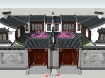 一個(gè)兼有南北方民居特點(diǎn)的古民居模型-6