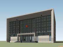 西南院實習期間做的國防教育館立面造型-5