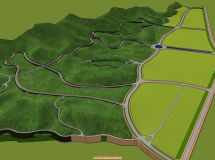 山地住宅道路基地模型-6